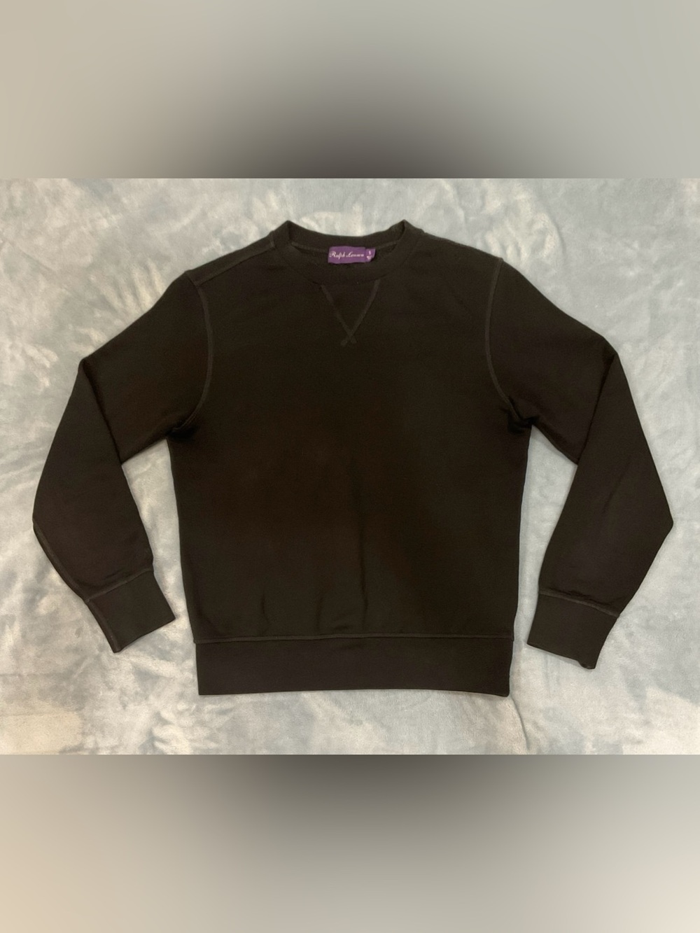 Ralph Lauren Purple Label Sweatshirt Mens SMALL  Crew Neck Black